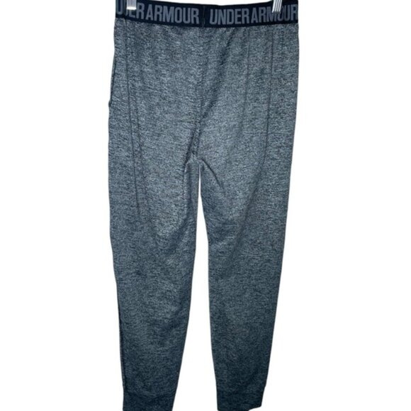 Under Armour Small Leggings Grey Casual Pocket Activewear Gym Workout Loungewear - Picture 2 of 6